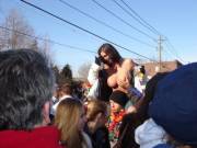 Mardi Gras Flasher Being Groped