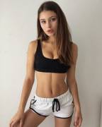 Sophi Knight in a sports bra