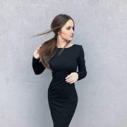 Black dress with long sleeves