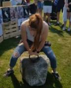 Lifting a 400lb rock for fun