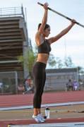 Allison Stokke in black tights