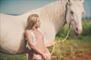 White Horse and White Lingerie