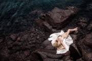 In White Lingerie next to the Sea