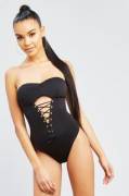 long hair black one piece