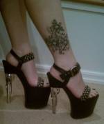 My friend's gun &amp; bullets stripper heels