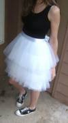 tulle skirt with a pair of converse 