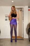 Purple Pencil Skirt