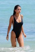 Selena Gomez Black One Piece