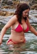 Red bikini plumper