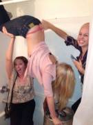 Keg stand whale-tail