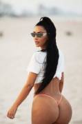 Kim Kardashian in a Tiny G-String