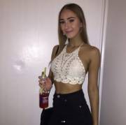 Bonnie Lowry in this sexy crochet crop top