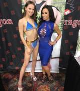 Jillian Janson with Lisa Ann at Exxxotica