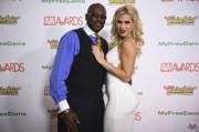 Lexington Steele and Savanah Styles at the AVN Awards 2017