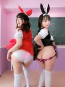 Naughty bunnies at school