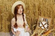 Picknicking redhead