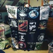 Girlfriend turned some of my punk/hardcore shirts into a quilt.