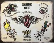 I painted this Inside Out tattoo flash