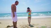 Jasmine Grey - Petite Beach Babe Gets Boned