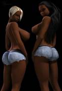 black beauties in daisy dukes