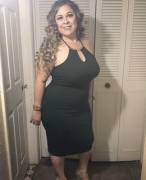 Plump MILF in a little black dress