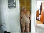 Plump MILF nude around the house