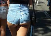 Denim shorts