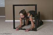 chained in place