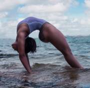 Yoga with a ocean view