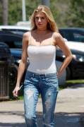 Charlotte McKinney's top has a hard job