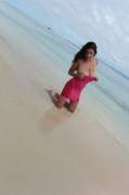 Ewa Sonnet in Pink at Beach