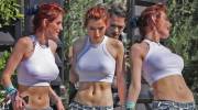 Bella Thorne's puffy pierced nips