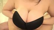 Titfuck in a stick-on bra