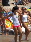 Braless Friends at the Beach