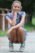 Lovely young lady with her unexpected surprise