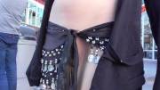 Quick pussy flash in my skimpy shirt! [GIF]