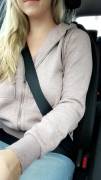Flashing my boobs in traffic [OC][GIF]