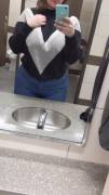 Public restroom titty drop. 