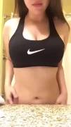 Sports bra drop