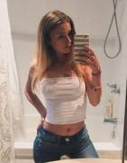 white top and jeans