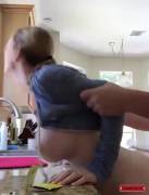 Busty Housewife Getting Plowed In The Kitchen