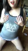 [f]Dropping my titties like Han dropped Greedo