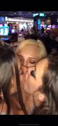 Threesome kisses