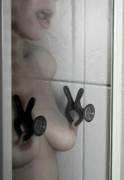 Enjoying a shower