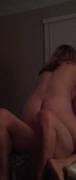 Wife riding her young friends cock