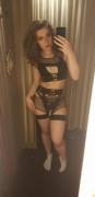 [f] Trying on some new lingerie.
