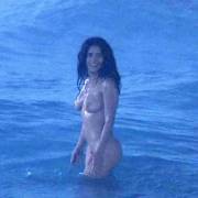 Salma Hayek nude scene in ocean.