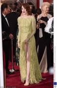 Emma Stone exposing underwear @ Oscars