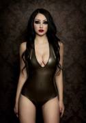 Dani in a leotard