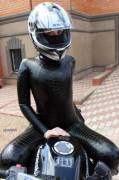 Textured catsuit by Andromeda Latex